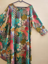 Co-ord set with one side kaftan. Dhoti pant and kurti set - Neel Creations By Saanvi