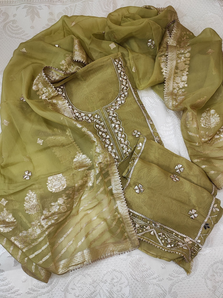 Designer gotta Patti suit material. Punjabi suit wedding collection Neel Creations By Saanvi