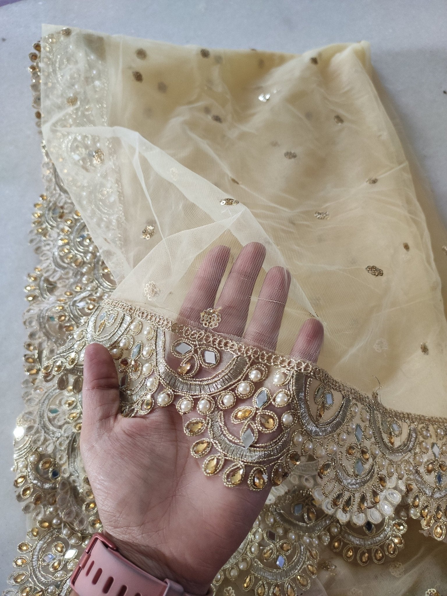 Dupatta Indian Wedding Dupatta long net embroidered scarf Punjabi dress dupattas for festival chunni lehenga stole - Neel Creations By Saanvi