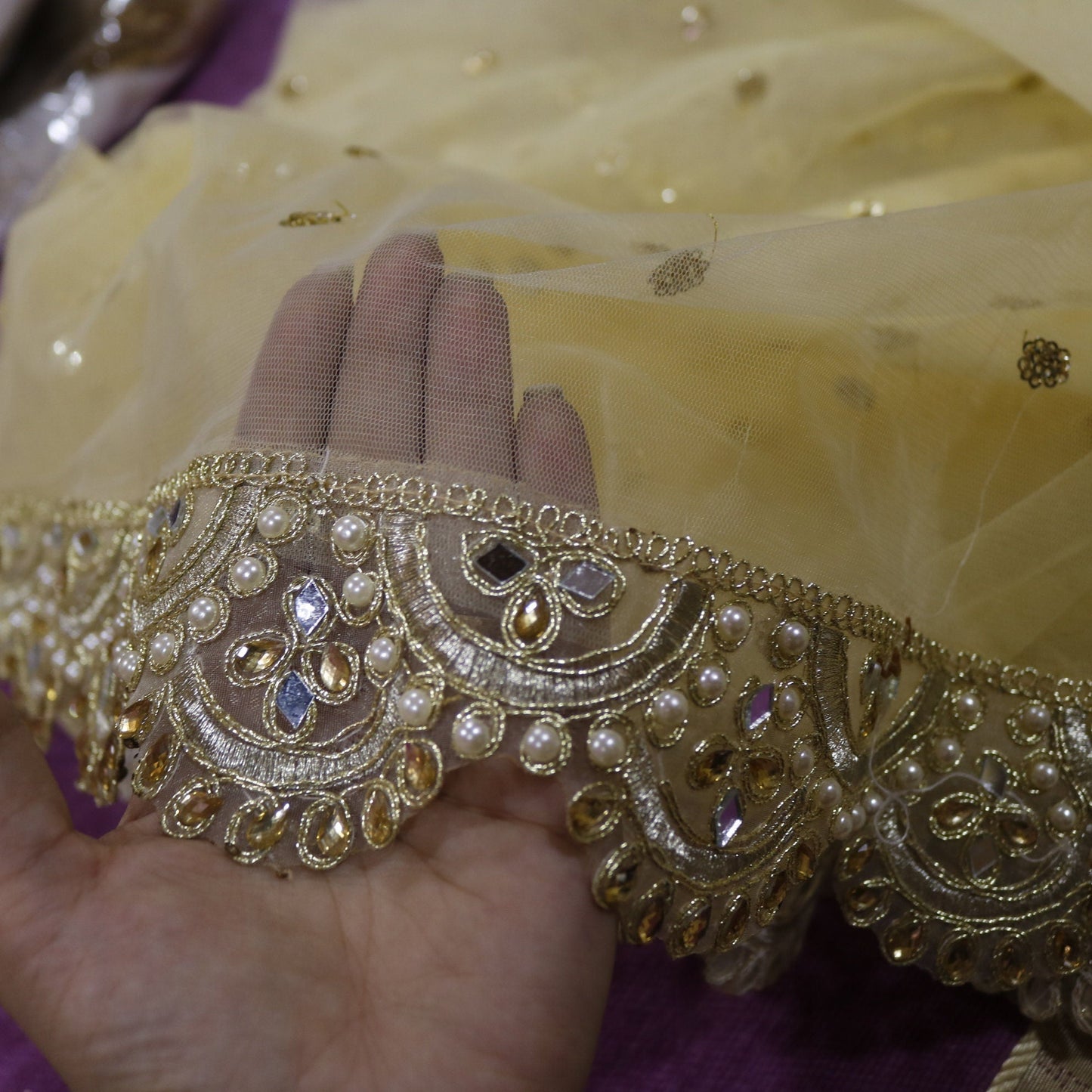 Dupatta Indian Wedding Dupatta long net embroidered scarf Punjabi dress dupattas for festival chunni lehenga stole - Neel Creations By Saanvi