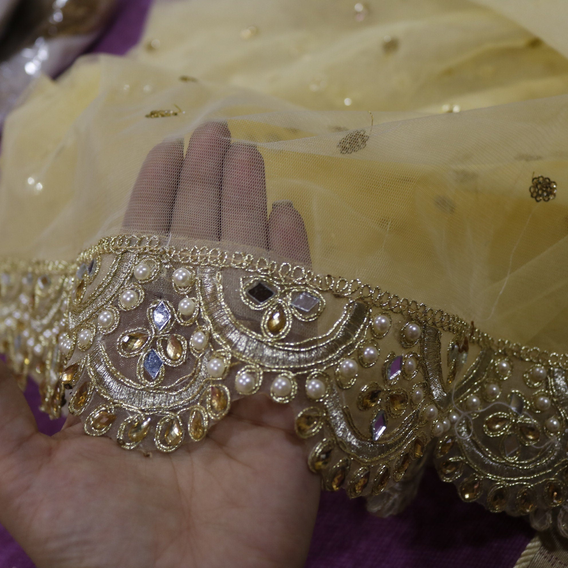 Dupatta Indian Wedding Dupatta long net embroidered scarf Punjabi dress dupattas for festival chunni lehenga stole - Neel Creations By Saanvi