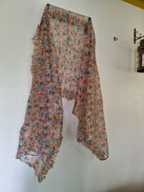 Floral organza sheer Indian dupatta - Neel Creations By Saanvi