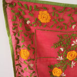 Fulkari Indian chanderi dupatta with thread embroidery floral rich looking Indian dupatta for women - Neel Creations By Saanvi