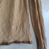 Gold crush dupatta stole. Long neck wrap - Neel Creations By Saanvi