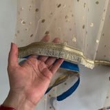 Gold Indian Wedding Dupatta long net embroidered scarf Punjabi dress dupattas with embroidery for festival chunni lehenga stole - Neel Creations By Saanvi