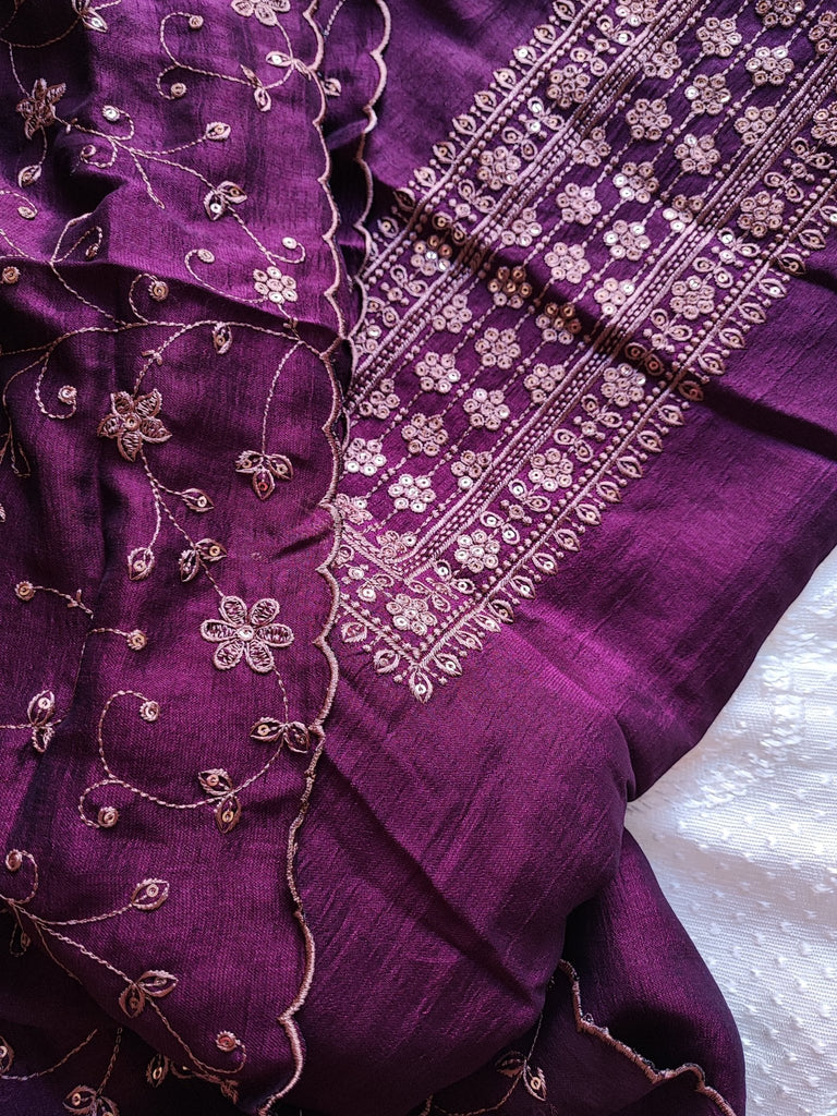 Purple color dress material online