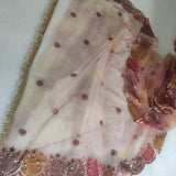 Indian designer net dupatta. Indian heavy dupatta. Chunri for women Indian suit - Neel Creations By Saanvi