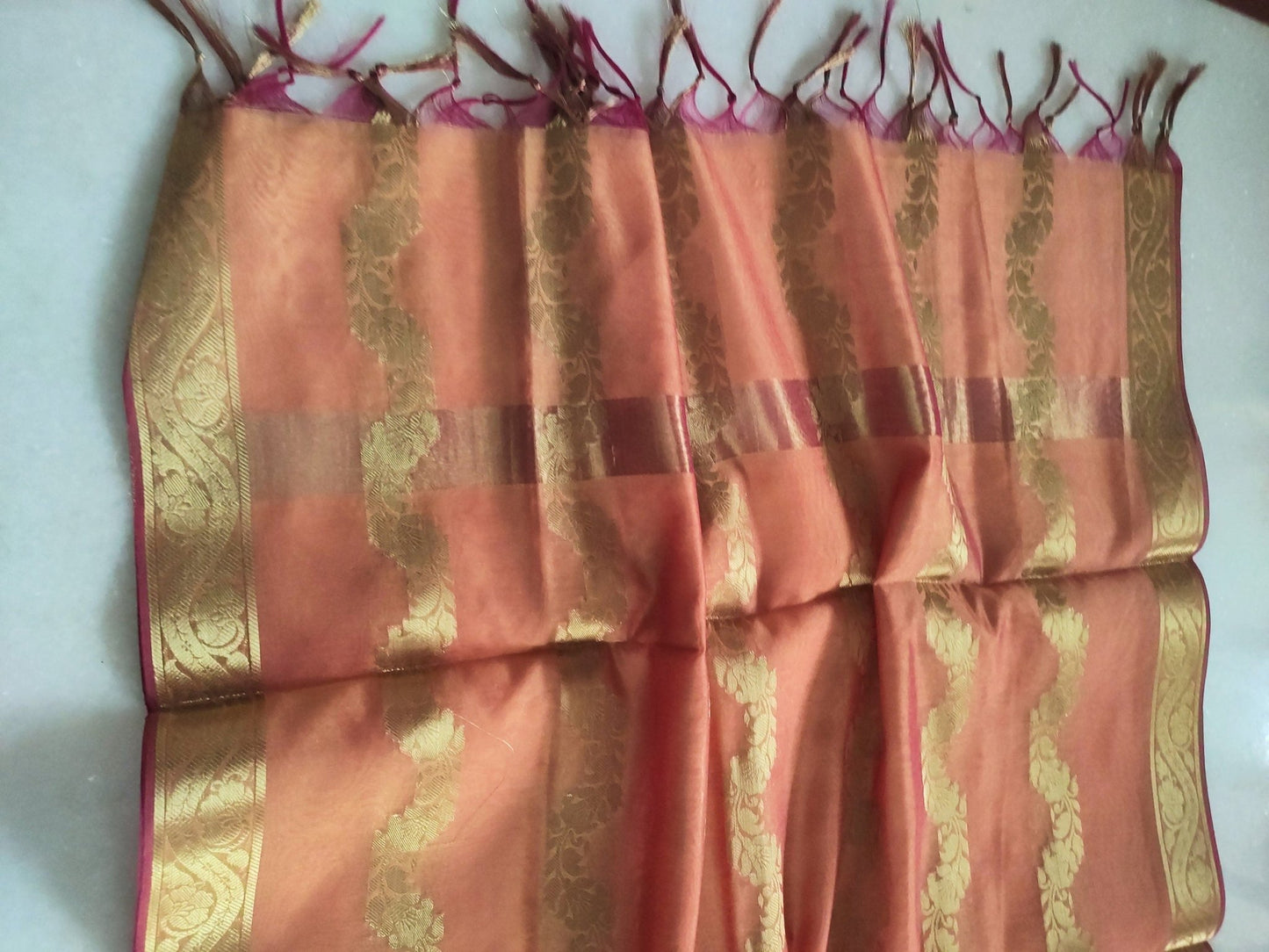 Indian dupatta Dupion Cotton Silk Chanderi dupatta. - Neel Creations By Saanvi