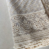 Indian Dupatta long net dyeable embroidered scarf Punjabi dress dupattas with chikankari embroidery for festival chunni lehenga stole - Neel Creations By Saanvi