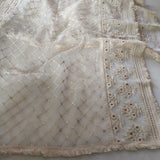 Indian Dupatta long net dyeable embroidered scarf Punjabi dress dupattas with chikankari embroidery for festival chunni lehenga stole - Neel Creations By Saanvi