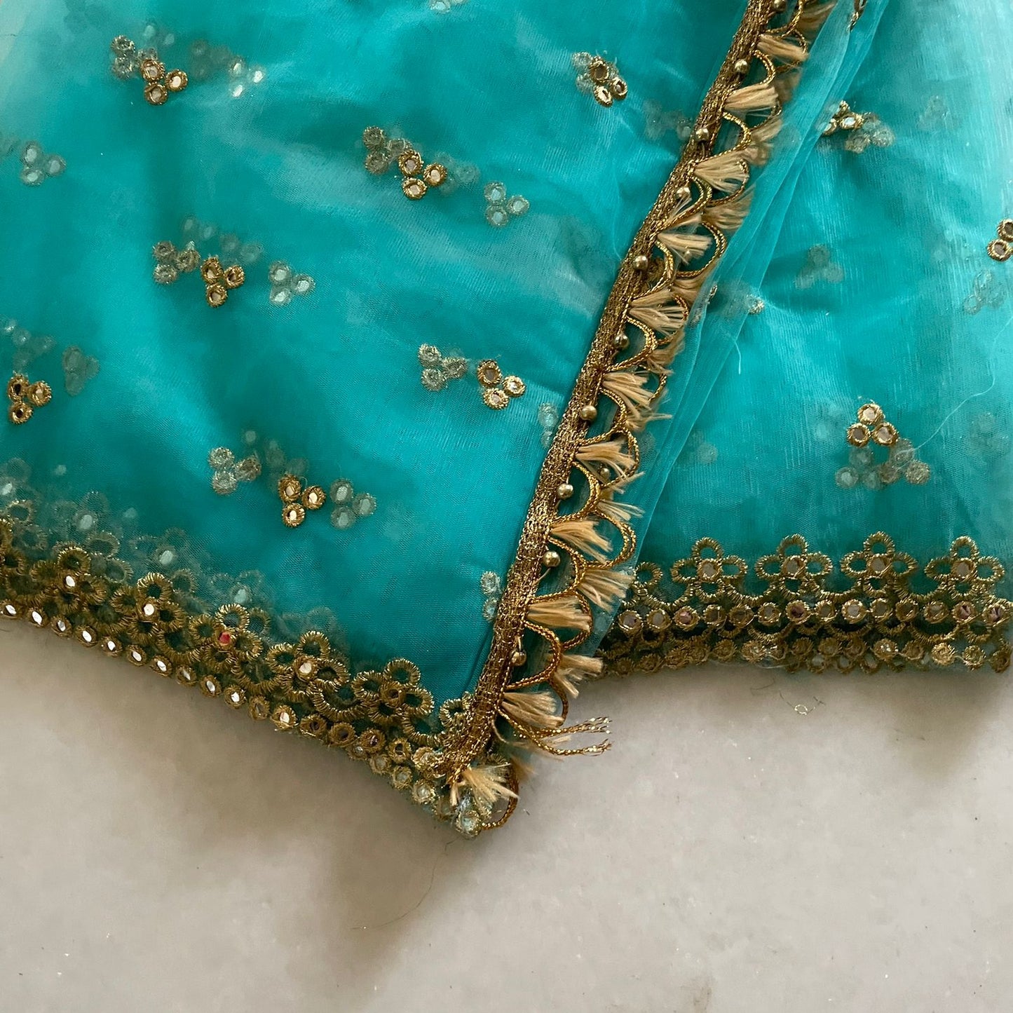Indian Dupatta long net embroidered scarf Punjabi dress dupattas with zari embroidery for festival chunni lehenga stole - Neel Creations By Saanvi