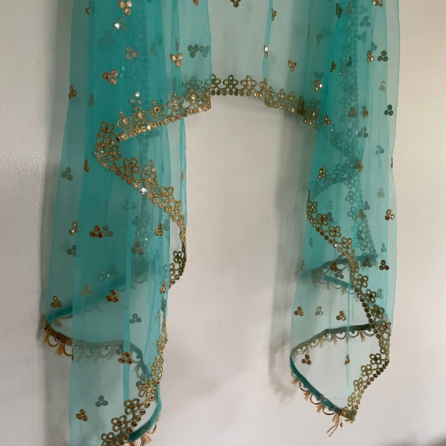 Indian Dupatta long net embroidered scarf Punjabi dress dupattas with zari embroidery for festival chunni lehenga stole - Neel Creations By Saanvi