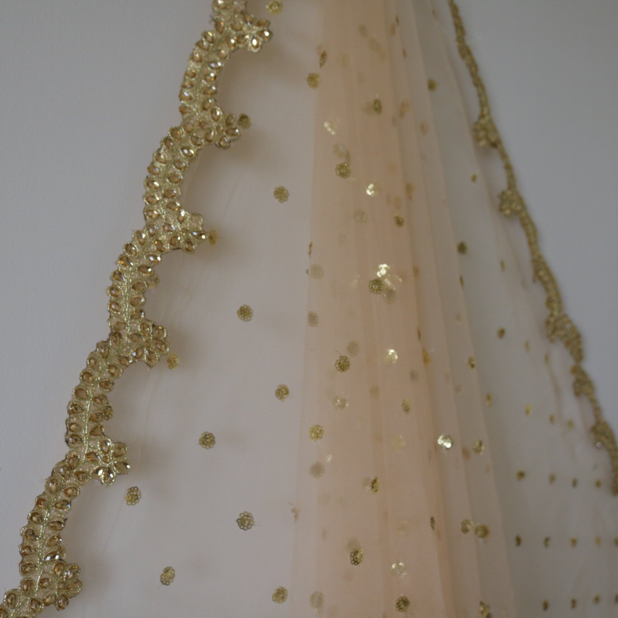 Indian dupatta pastel colored net dupatta for wedding party wear. Designer fancy dupattas for brides. - Neel Creations By Saanvi