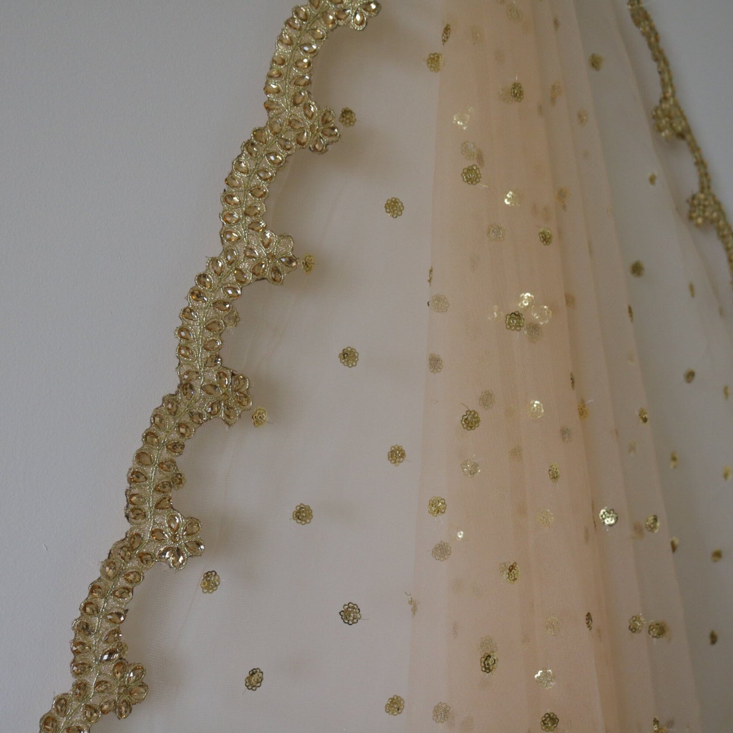 Indian dupatta pastel colored net dupatta for wedding party wear. Designer fancy dupattas for brides. - Neel Creations By Saanvi