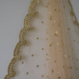 Indian dupatta pastel colored net dupatta for wedding party wear. Designer fancy dupattas for brides. - Neel Creations By Saanvi