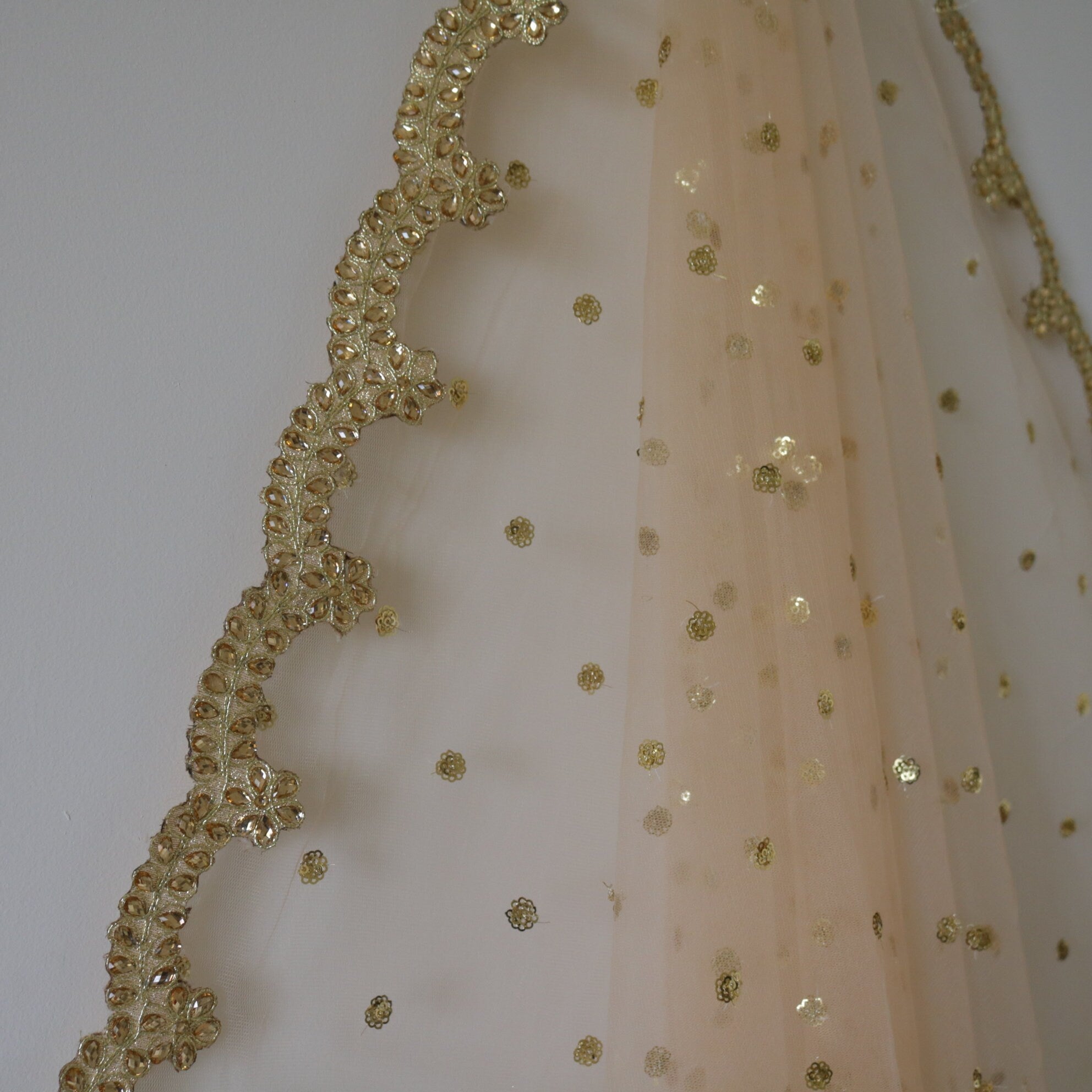 Indian dupatta pastel colored net dupatta for wedding party wear. Designer fancy dupattas for brides. - Neel Creations By Saanvi