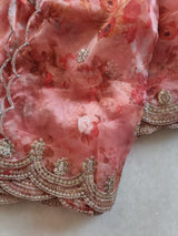 Indian dupatta with embroidery. Designer dupattas for women - Neel Creations By Saanvi