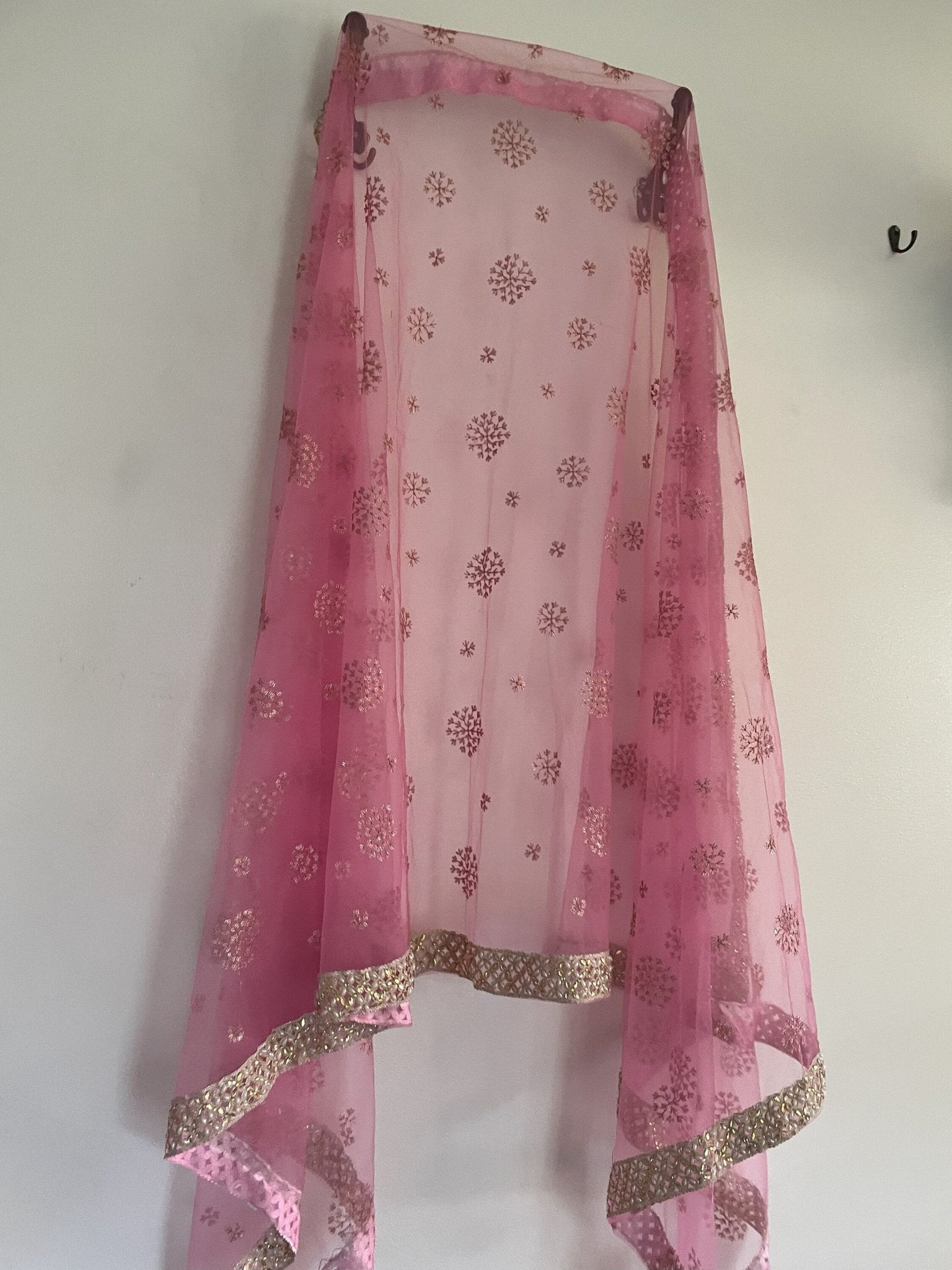Indian Wedding Dupatta long net embroidered scarf Punjabi dress dupattas with embroidery for festival chunni lehenga stole - Neel Creations By Saanvi