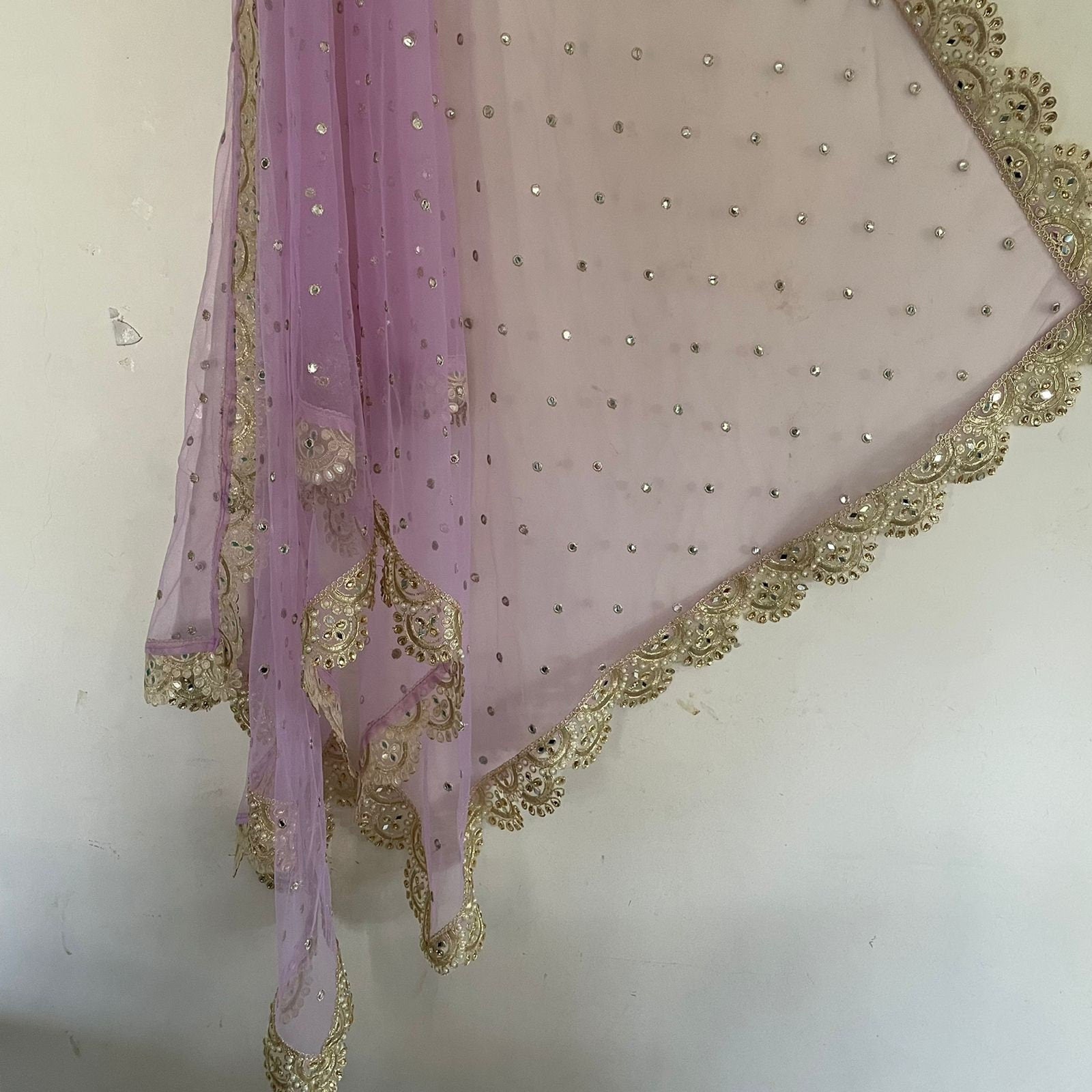 Indian Wedding Dupatta long net embroidered scarf Punjabi dress dupattas with zari embroidery for festival chunni lehenga stole - Neel Creations By Saanvi