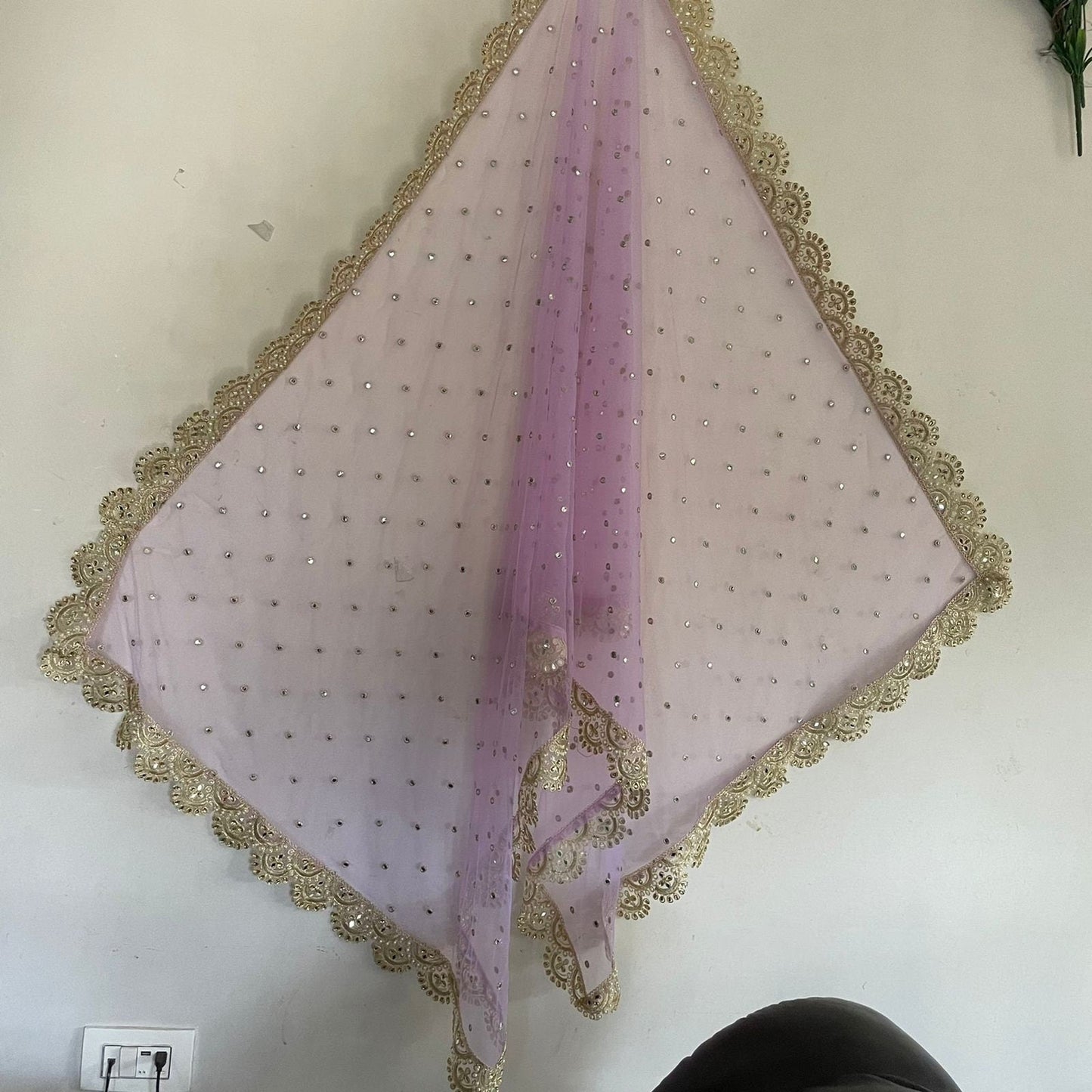 Indian Wedding Dupatta long net embroidered scarf Punjabi dress dupattas with zari embroidery for festival chunni lehenga stole - Neel Creations By Saanvi