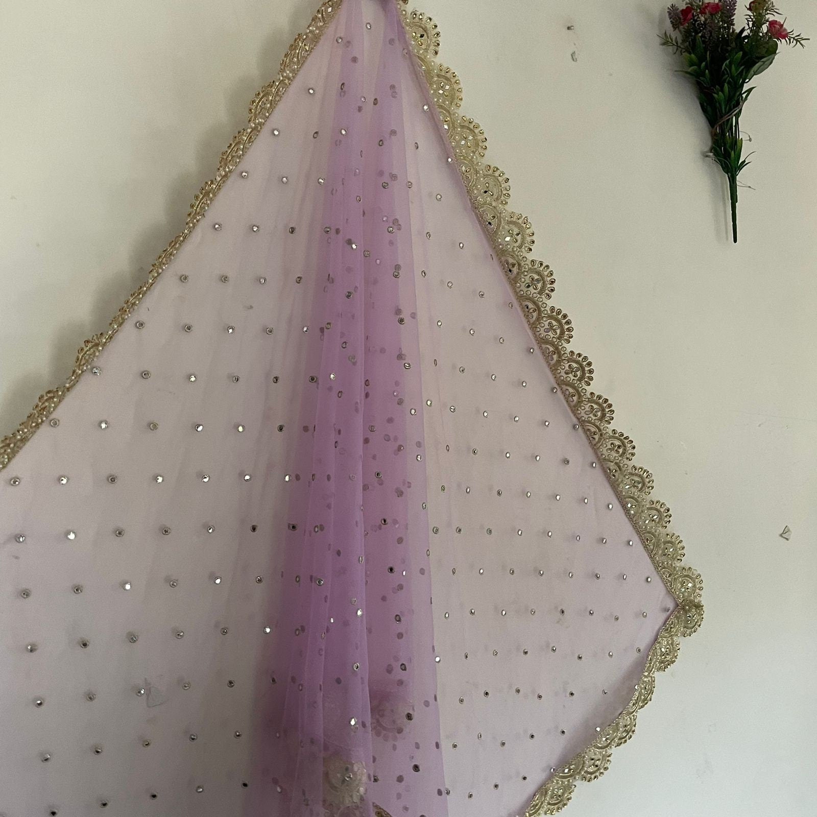 Indian Wedding Dupatta long net embroidered scarf Punjabi dress dupattas with zari embroidery for festival chunni lehenga stole - Neel Creations By Saanvi