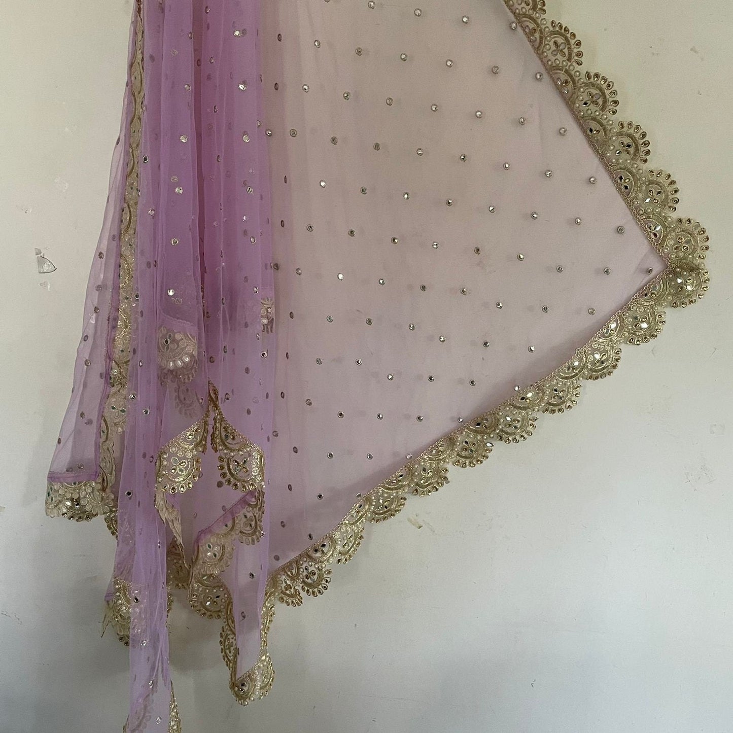 Indian Wedding Dupatta long net embroidered scarf Punjabi dress dupattas with zari embroidery for festival chunni lehenga stole - Neel Creations By Saanvi