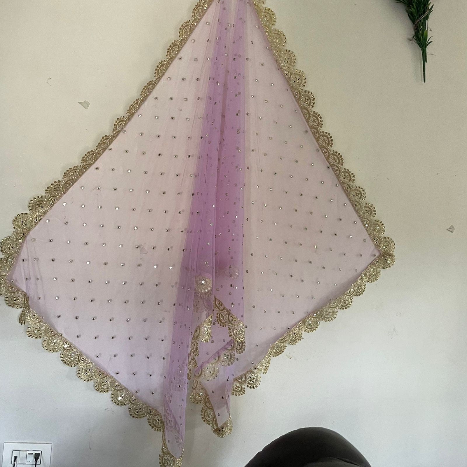 Indian Wedding Dupatta long net embroidered scarf Punjabi dress dupattas with zari embroidery for festival chunni lehenga stole - Neel Creations By Saanvi