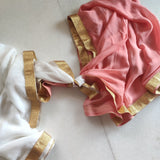 Indian wedding gathbandhan dupatta set. Plain dupatta set for bride and groom - Neel Creations By Saanvi