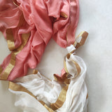 Indian wedding gathbandhan dupatta set. Plain dupatta set for bride and groom - Neel Creations By Saanvi