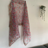 printed scallop border sheer dupatta
