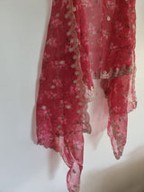 Scallop border floral printed Indian dupatta for women. - Neel Creations By Saanvi