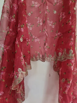 Scallop border floral printed Indian dupatta for women. - Neel Creations By Saanvi