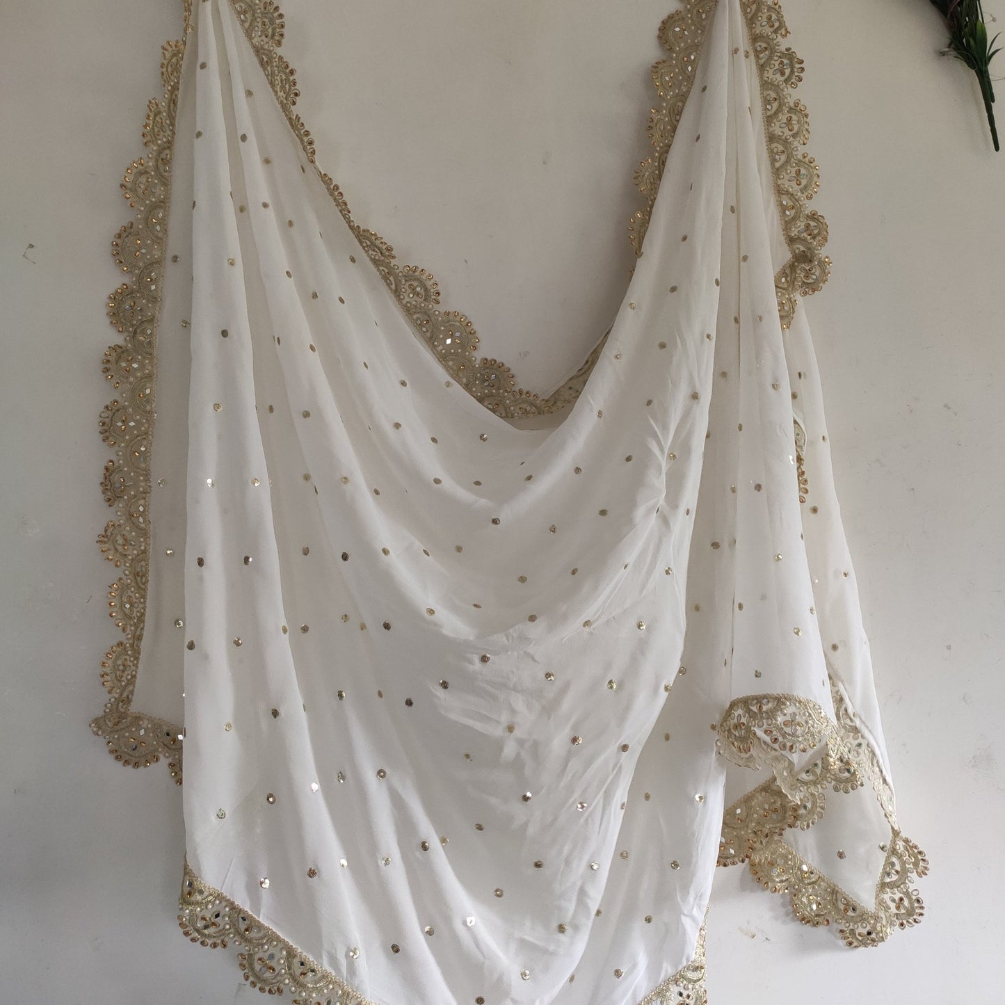 Sheer dupatta Indian Wedding Dupatta long Sheer georgette embroidered scarf Punjabi dress dupattas for festival chunni lehenga stole - Neel Creations By Saanvi