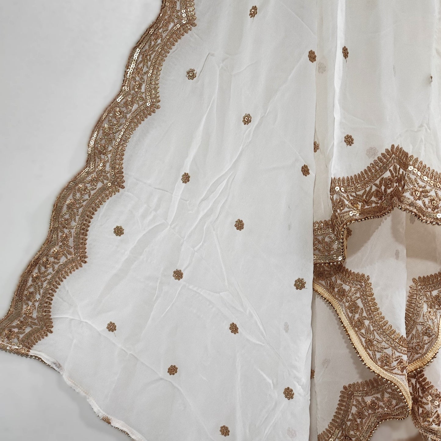 Sheer dupatta Indian Wedding Dupatta long Sheer georgette embroidered scarf Punjabi dress dupattas for festival chunni lehenga stole - Neel Creations By Saanvi