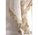 Sheer dupatta Indian Wedding Dupatta long Sheer georgette embroidered scarf Punjabi dress dupattas for festival chunni lehenga stole - Neel Creations By Saanvi