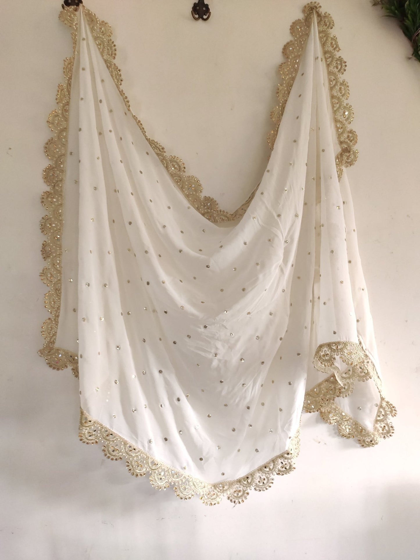 Sheer dupatta Indian Wedding Dupatta long Sheer georgette embroidered scarf Punjabi dress dupattas for festival chunni lehenga stole - Neel Creations By Saanvi