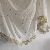 Sheer dupatta Indian Wedding Dupatta long Sheer georgette embroidered scarf Punjabi dress dupattas for festival chunni lehenga stole - Neel Creations By Saanvi