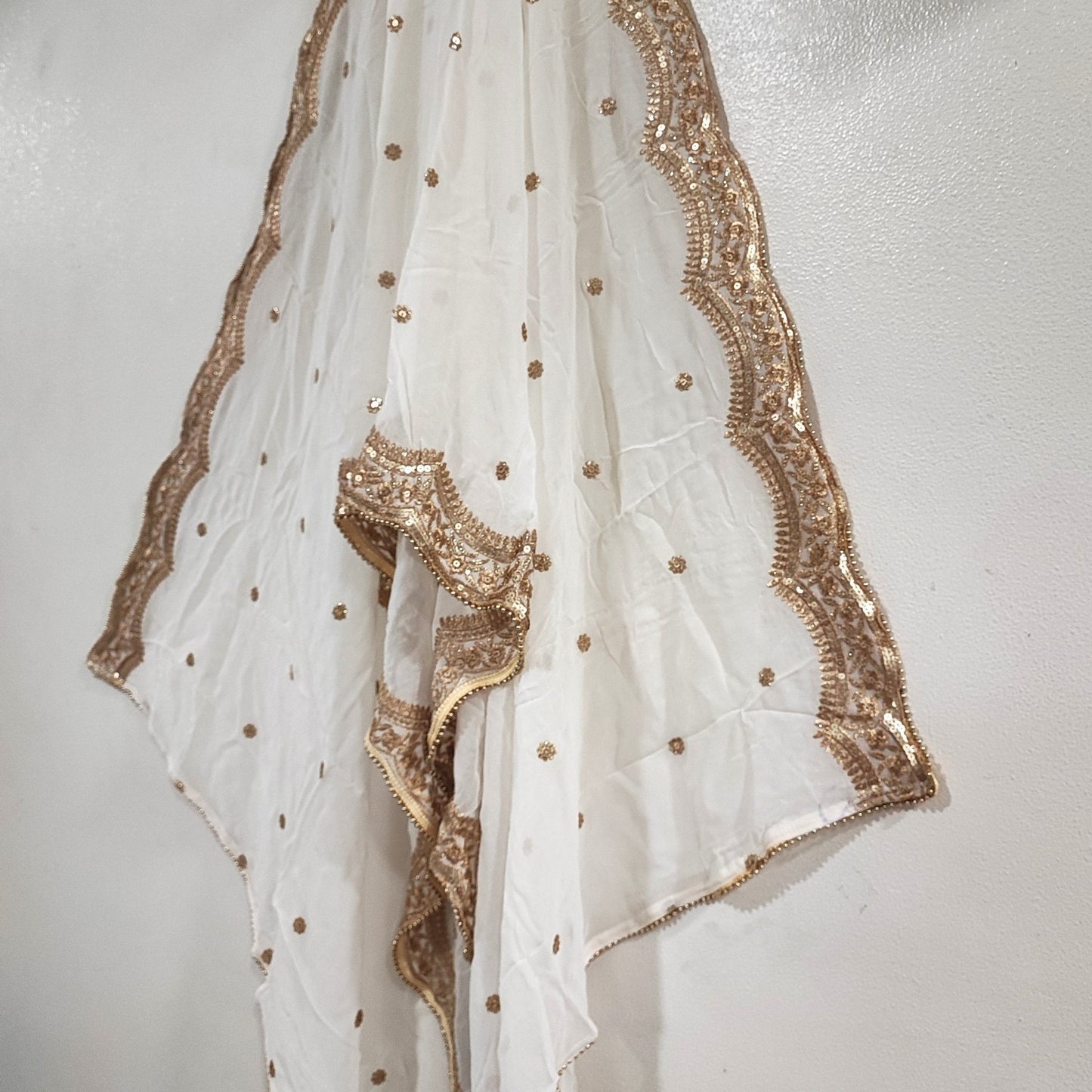 Sheer dupatta Indian Wedding Dupatta long Sheer georgette embroidered scarf Punjabi dress dupattas for festival chunni lehenga stole - Neel Creations By Saanvi