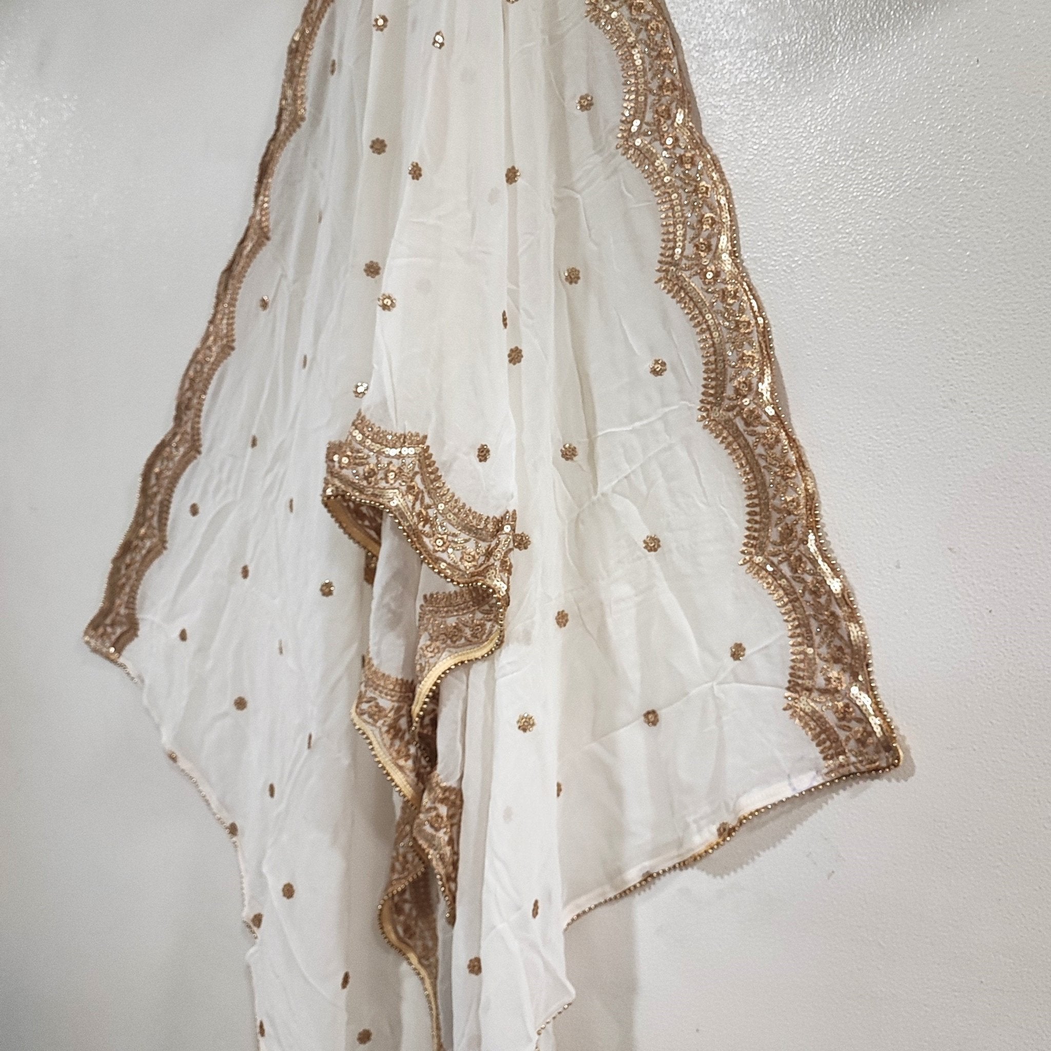 Sheer dupatta Indian Wedding Dupatta long Sheer georgette embroidered scarf Punjabi dress dupattas for festival chunni lehenga stole - Neel Creations By Saanvi