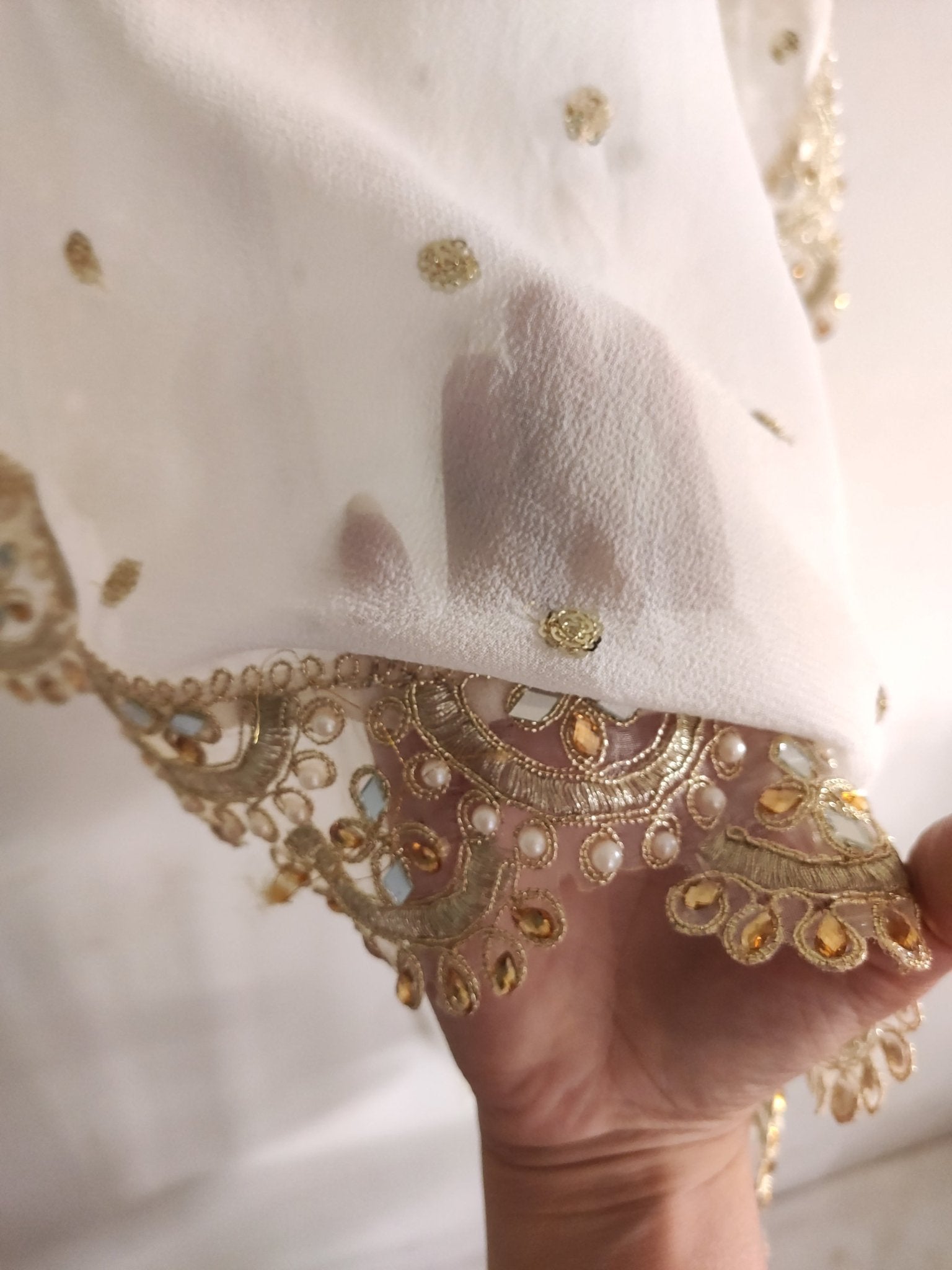 Sheer dupatta Indian Wedding Dupatta long Sheer georgette embroidered scarf Punjabi dress dupattas for festival chunni lehenga stole - Neel Creations By Saanvi