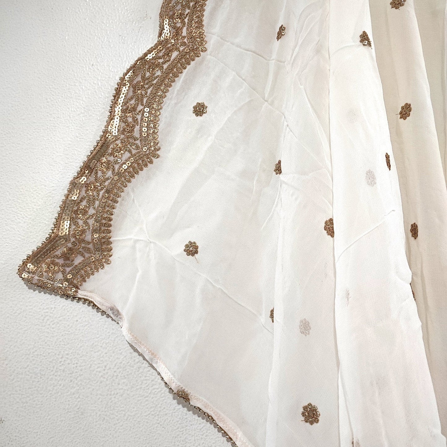 Sheer dupatta Indian Wedding Dupatta long Sheer georgette embroidered scarf Punjabi dress dupattas for festival chunni lehenga stole - Neel Creations By Saanvi