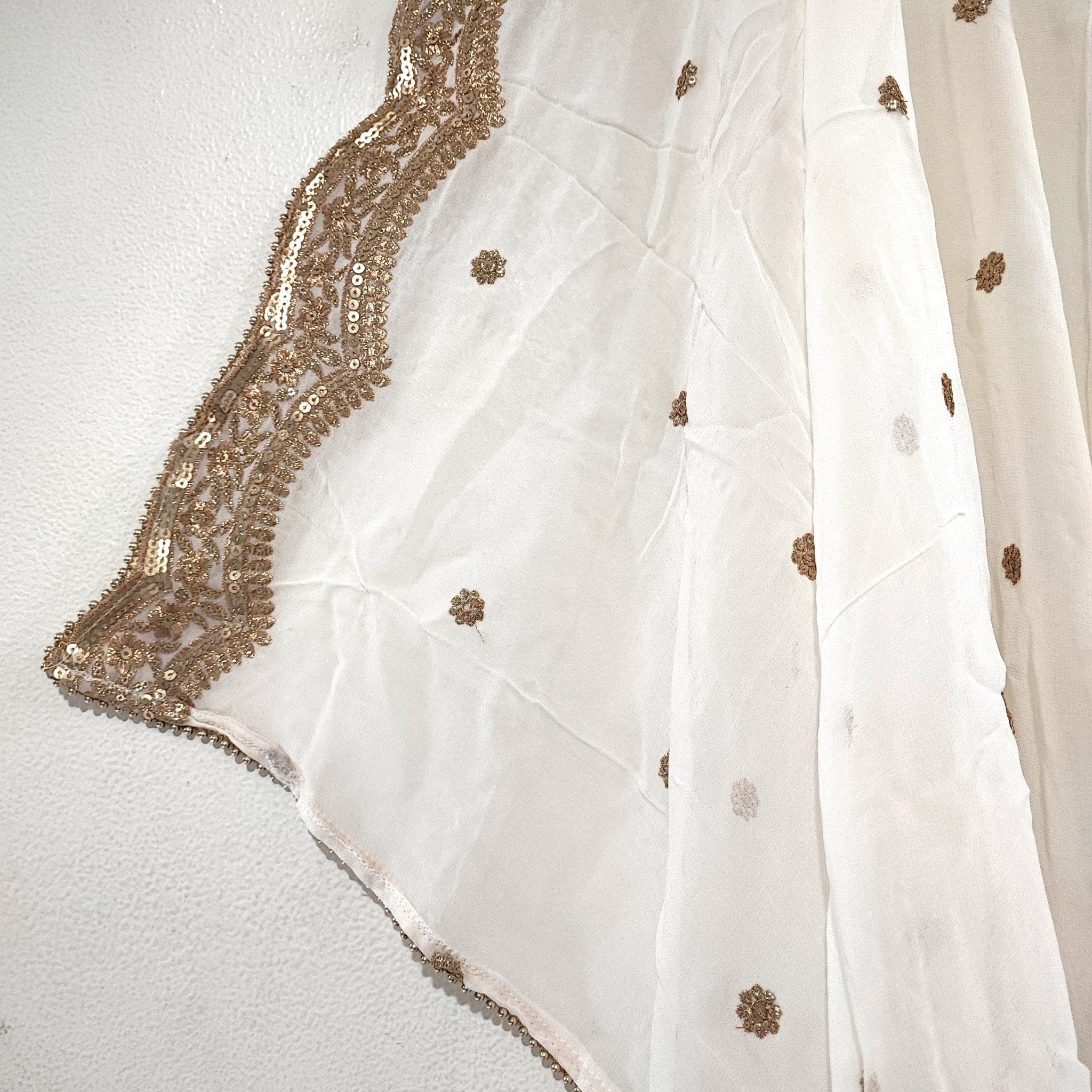 Sheer dupatta Indian Wedding Dupatta long Sheer georgette embroidered scarf Punjabi dress dupattas for festival chunni lehenga stole - Neel Creations By Saanvi