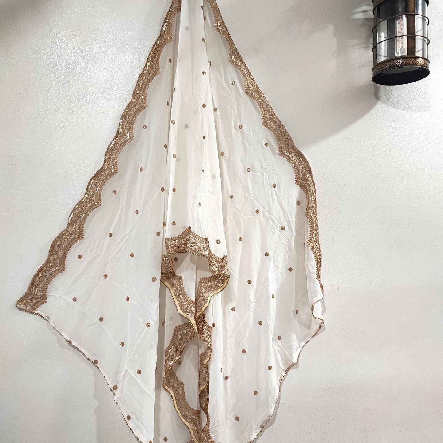 Sheer dupatta Indian Wedding Dupatta long Sheer georgette embroidered scarf Punjabi dress dupattas for festival chunni lehenga stole - Neel Creations By Saanvi