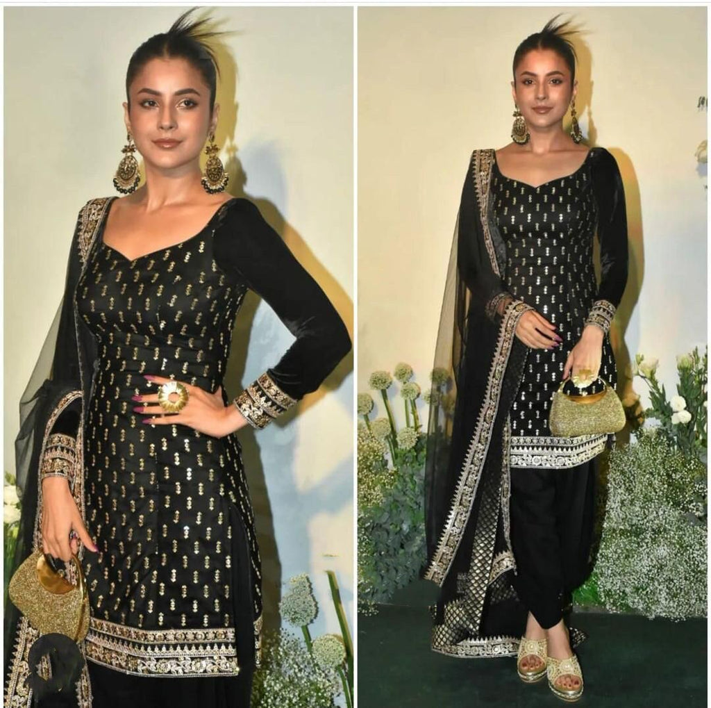 Buy High Low style Black Sangeet Indian Plus Size Dresses Online for Women  in USA