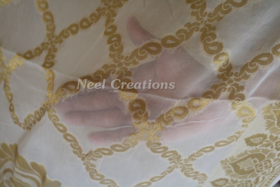 White Indian Wedding Dupatta long scarf Punjabi dress dupattas with zari embroidery for festival chunni lehenga stole - Neel Creations By Saanvi
