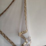 White net dupatta. Indian long dress dupatta - Neel Creations By Saanvi