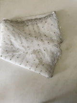 White net with silver sequins dupatta. - Neel Creations By Saanvi