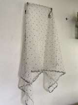 White net with silver sequins dupatta. - Neel Creations By Saanvi