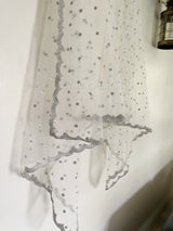 White net with silver sequins dupatta. - Neel Creations By Saanvi