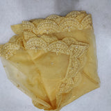 Yellow dupatta in organza fabric. Indian dupatta for women salwar kameez or lehenga dupatta chunni - Neel Creations By Saanvi